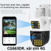 Camera wifi Vstarcam 4G CG663DR 1 Cam 2 Màn Hình- Xài Sim 4G