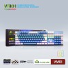 Keyboard phím cơ VSP eSport Gaming VM01 ( trắng xanh )