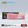 Keyboard phím cơ VSP eSport Gaming VM01 ( trắng hồng )