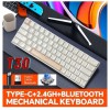 Keyboard Phím Cơ T-wolf T30 ( Trắng ) LED RGB-Pin Sạc-Bluetooth-63 Key-22 Chế Độ LED